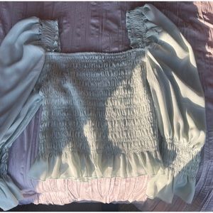 Beautiful sage green top size large